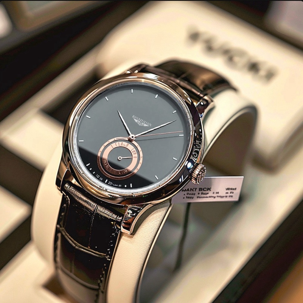 Elegant Black and Silver Watch